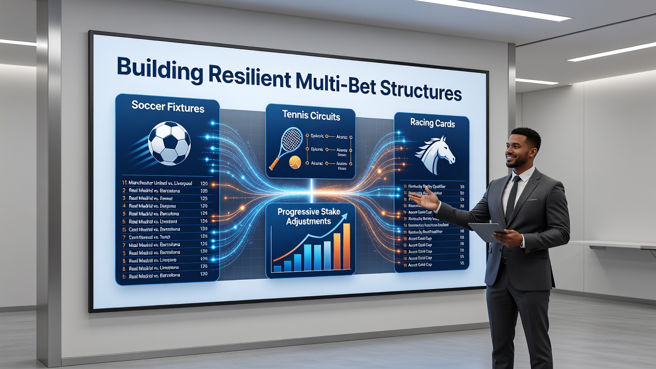Visual representation of multi-bet structures across soccer, tennis, and racing events