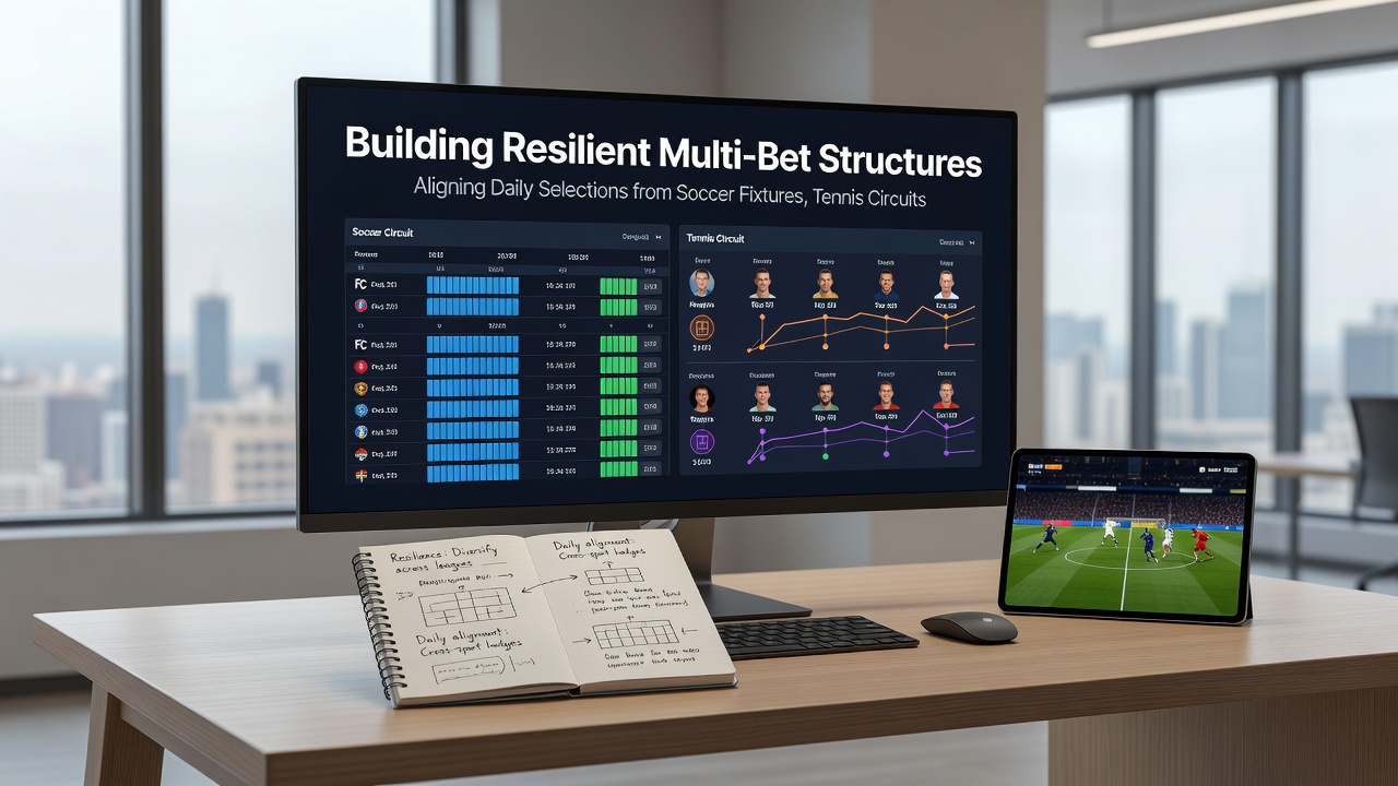 Diagram showing progressive stake adjustments across multiple sports selections