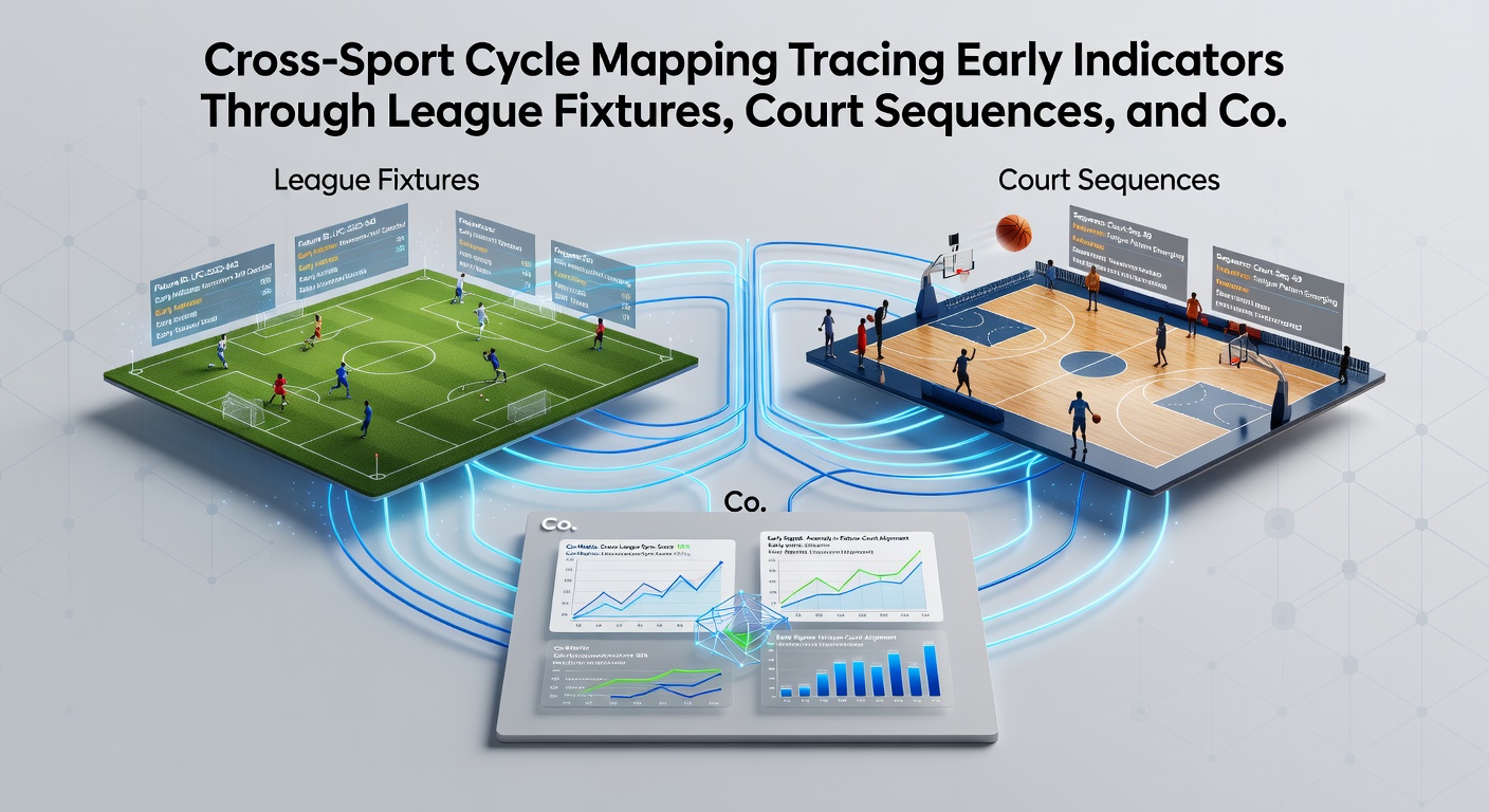 Diagram illustrating how early indicators from multiple sports feed into layered accumulator structures