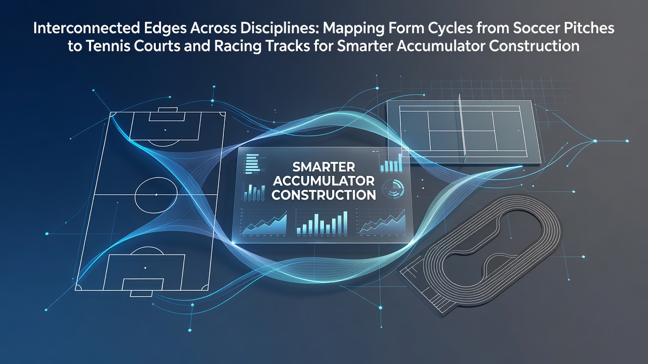 Visual mapping of form cycles connecting soccer pitches, tennis courts, and racing tracks for accumulator strategies