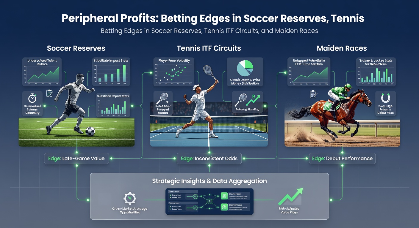 Close-up of a tennis ITF serve on clay, soccer reserves huddle during a timeout, and maiden race horses charging from the gate