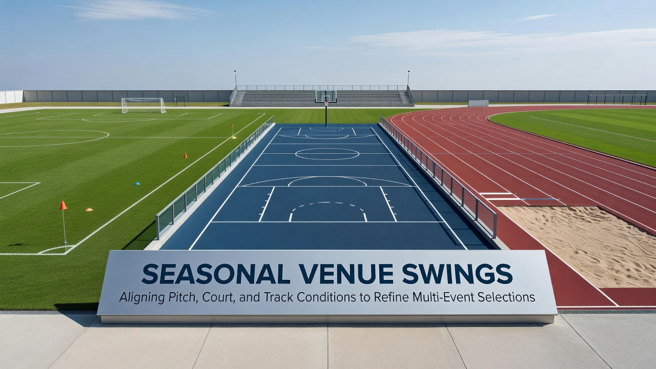 Seasonal changes affecting sports venues including football pitches, tennis courts, and horse racing tracks