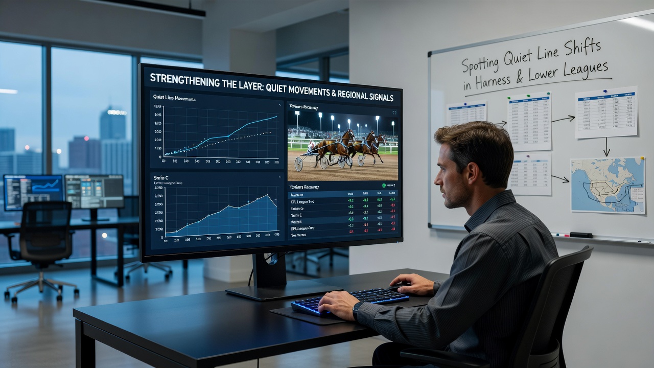 Chart showing odds drift examples from regional harness racing alongside second-tier league data points