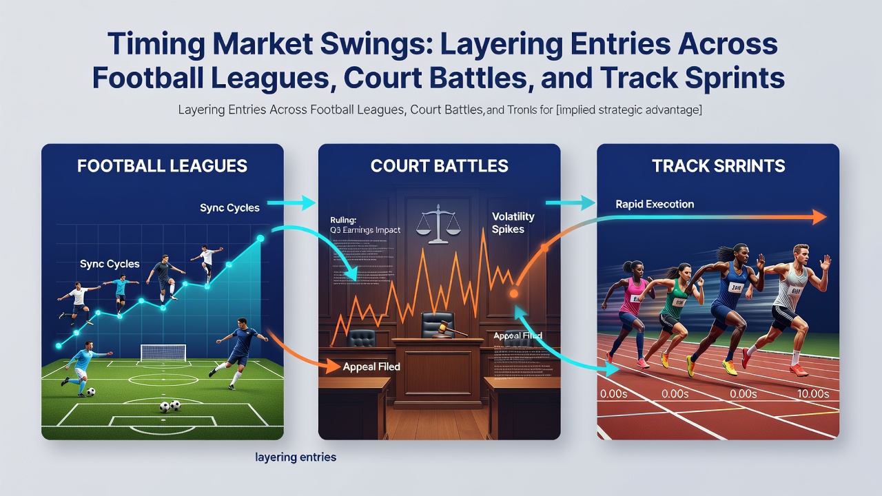 Chart displaying timing intervals for bet placement in tennis and sprint racing markets with exposure control metrics