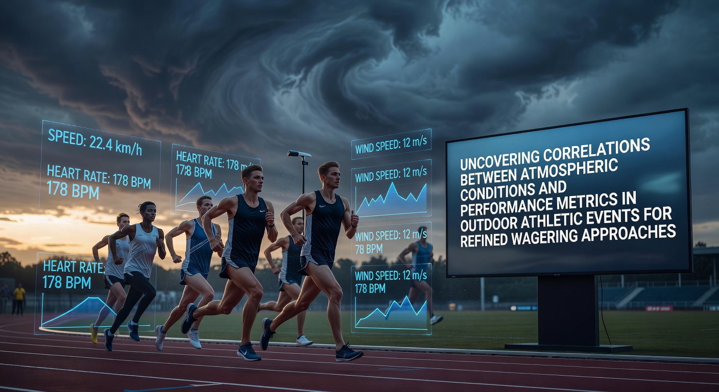 Athletes competing in varying weather conditions during an outdoor track event, showing temperature and wind effects on performance