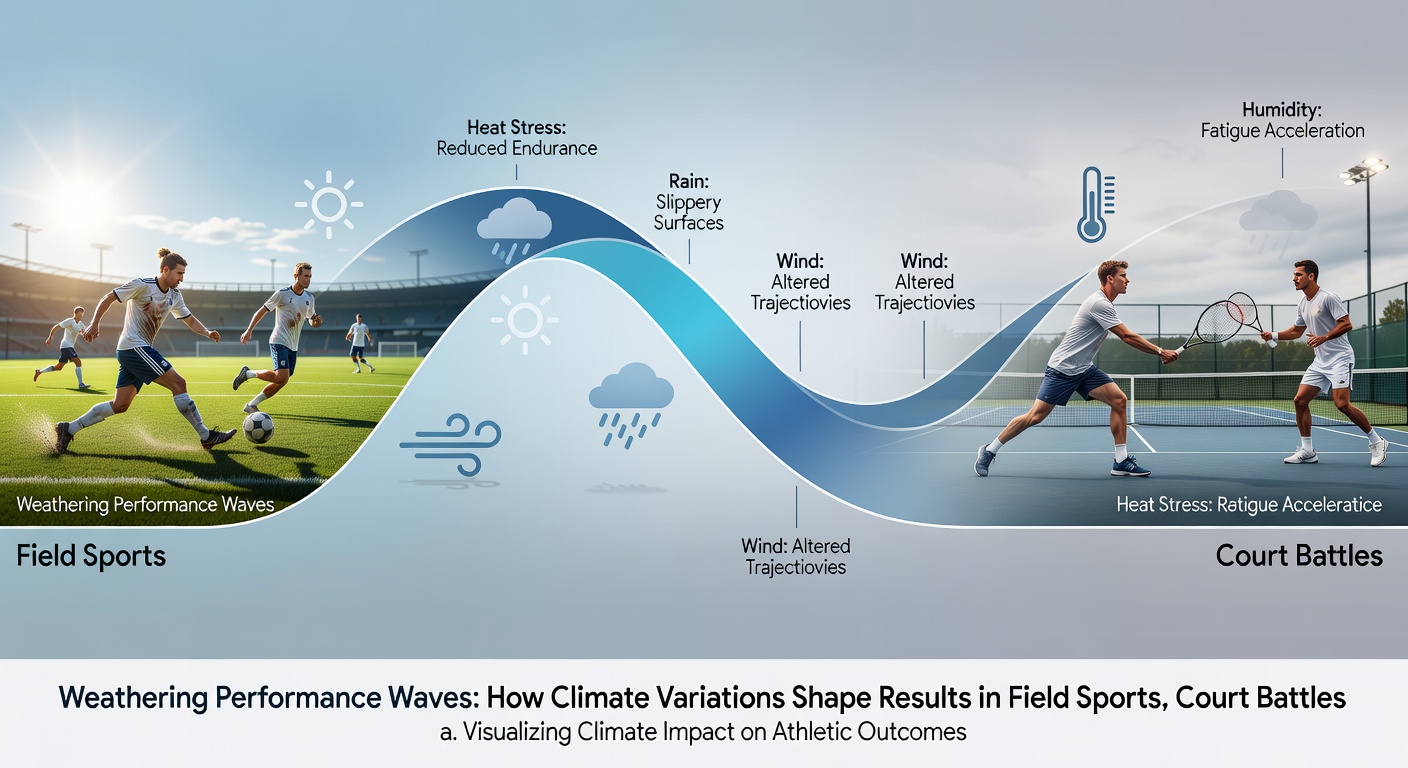 Golfers adjusting strategies on a course affected by strong winds and changing weather patterns